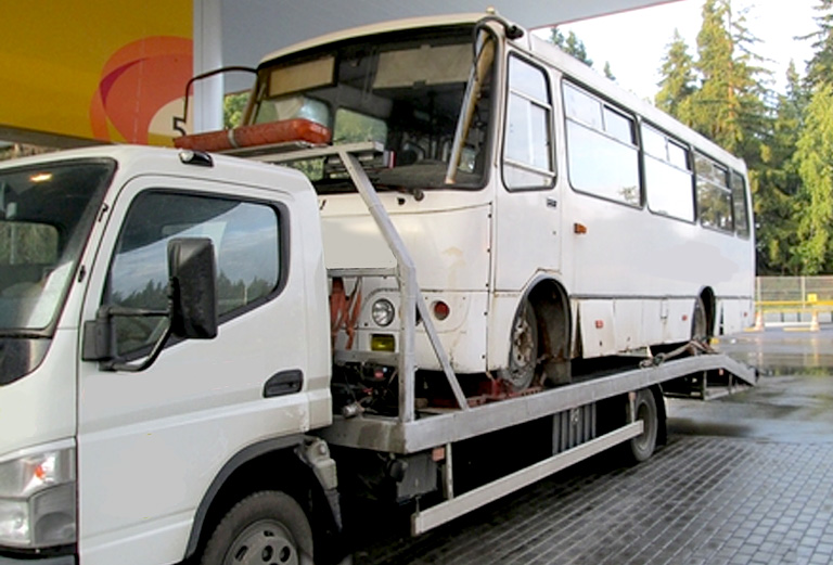 Перевозка перронного автобуса маз 171075 из Артема в Южно-Сахалинск